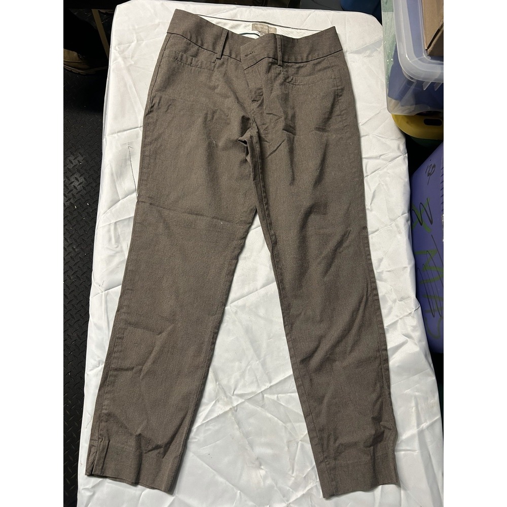Banana Republic Jackson Fit Pants Women's Size 8 Brown Cotton Stretch 28" Inseam